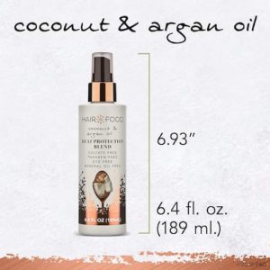 Hair Food Mezcla de spray protector contra el calor de aceite de coco y argán - tamaño